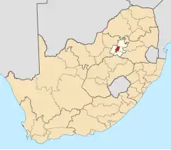 Location in Gauteng