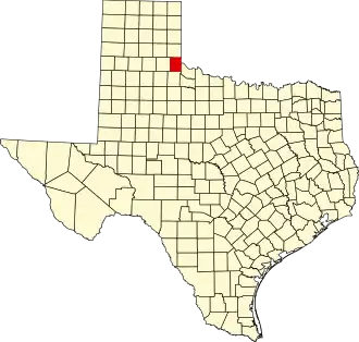 State map highlighting Childress County