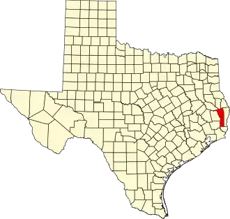 State map highlighting Jasper County