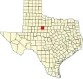 State map highlighting Jones County