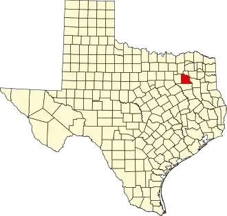 State map highlighting Van Zandt County
