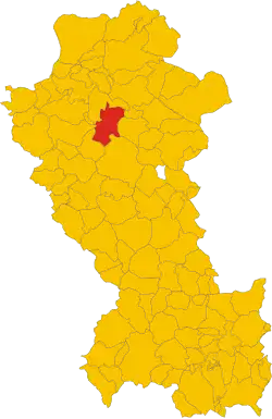 Avigliano within the Province of Potenza