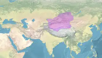 Dzungar Khanate in the early 18th century[1][2]