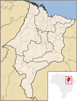 Location of Raposa in the State of Maranhão