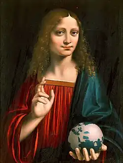 Marco d'Oggiono, Salvator Mundi (c.&nbsp;1500), Galleria Borghese, Rome.