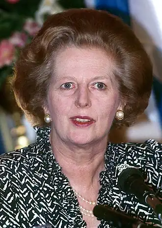 Margaret Thatcher in 1986