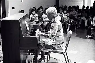 McPartland playing at St. Joseph's Villa near Rochester, New York, in 1975