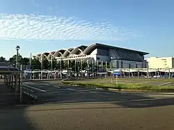 The exterior of the Marine Messe Fukuoka, as pictured in October 2016.