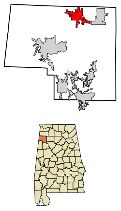 Location in Marion County, Alabama