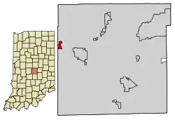 Location in Marion County, Indiana
