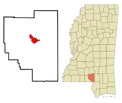 Location in Marion County and the state of Mississippi