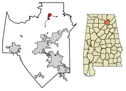 Location in Marshall County, Alabama