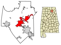 Location in Marshall County, Alabama