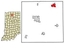 Location in Marshall County, Indiana