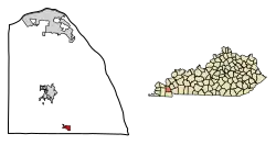 Location in Marshall County, Kentucky