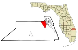 Location in Martin County and the state of Florida
