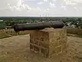 the tank look alike in the top of the Thirumayam fort. This is supposed to have been used during times of war.