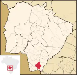 Location in Mato Grosso do Sul state