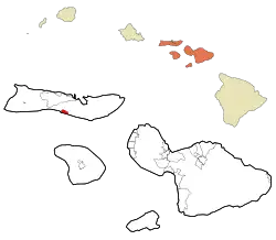 Location in Maui County and the state of Hawaii