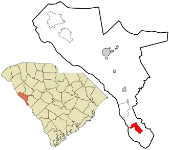 Location in McCormick County and the state of South Carolina.