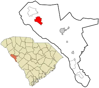Location in McCormick County and the state of South Carolina.
