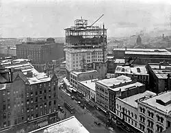 Construction of McKay Tower in the early 1920s.
