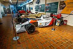 Jackson Shed, hosting historic F1 cars including a McLaren MP4/6 showcar