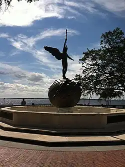 Sculpture by C. Adrian Pillars in Memorial Park