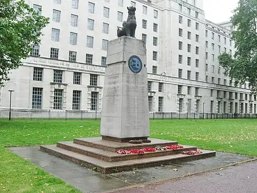 Setting beside the Ministry of Defence headquarters