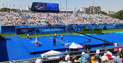 Men's Individual Archery at the Les Invalides venue.