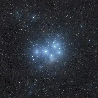 Image of the Pleiades star cluster