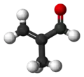 Ball-and-stick model of methacrolein