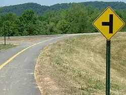 Junction of the trails leading to Mill Creek bridge and landing