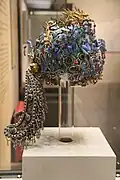 Ming dynasty phoenix crown with 9 dragons and 9 phoenixes. (side view)