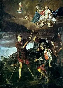 Matthias Stomer, Miracle of Saint Isidore Agricola, 1641, in the sacristy