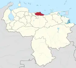 Location within Venezuela