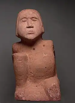 Front view of "Adam", statue