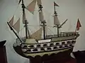model of a Pal, one of the largest Maratha Ships.