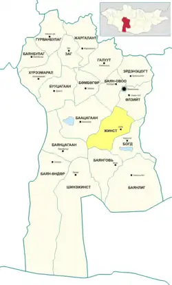 Jinst District in Bayankhongor Province