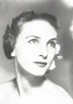 Black and white picture of a woman from the shoulders up