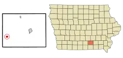 Location of Melrose, Iowa