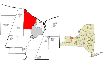 Location in Monroe County and the state of New York