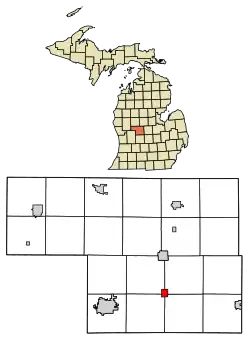Location in Montcalm County and the state of Michigan
