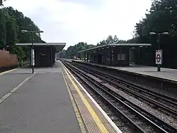Northbound slow (all stations) platform looking south (platform 3)