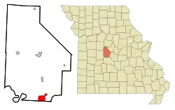 Location in Morgan County and the state of Missouri
