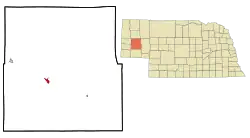 Location in Morrill County and the state of Nebraska