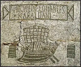 Karalitan ship owners and traders, mosaic in Ostia Antica