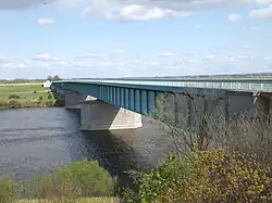 View of the Knybawa Bridge which spans the Vistula