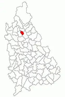 Location in Dâmbovița County
