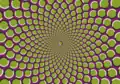 Motion illusion: contrasting colors create the illusion of motion.